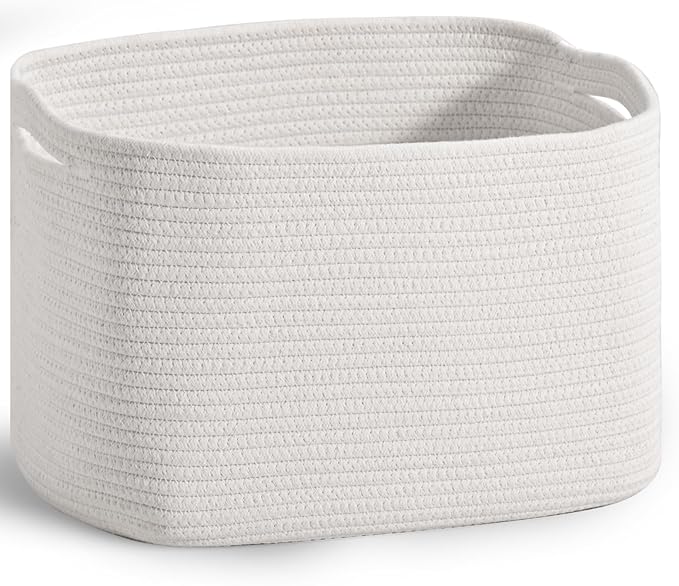 Woven Cotton Rope Storage Basket by ICERZCZ