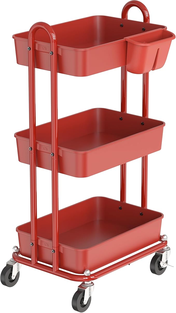 Simple Houseware 3-Tier Multifunctional Rolling Utility Cart - Image 6