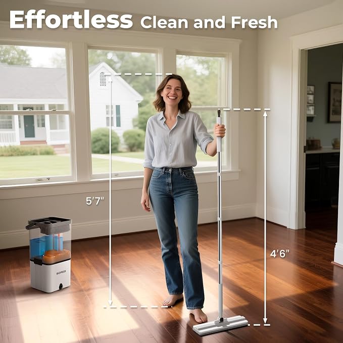 Mop and Bucket Set, Flat Microfiber Mops - Image 6