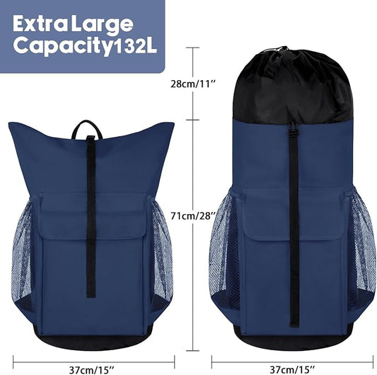 Laundry Backpack Bag, 132L Extra Large Heavy Duty Laundry Backpack - Image 2