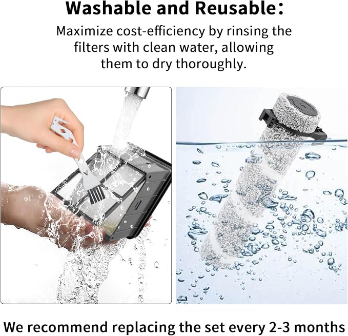 3930F 3933 3930 Roller Brushes & HEPA Filters Replacement Kit - Image 5