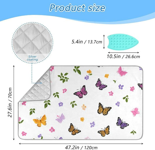 Pretty Butterfly Flower Ironing Mat - Image 2