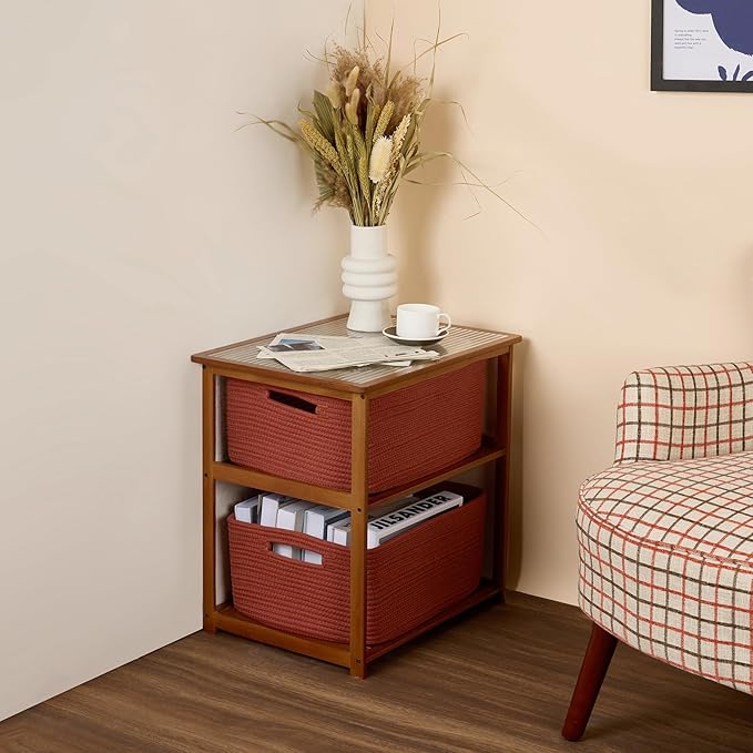 Large Storage Baskets for Organizing, Closet Shelf Baskets for Clothes Blanket - Image 8