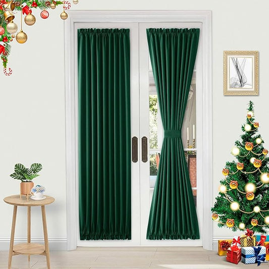 DWCN French Door Curtains – Rod Pocket Thermal Blackout Curtain by DWCN