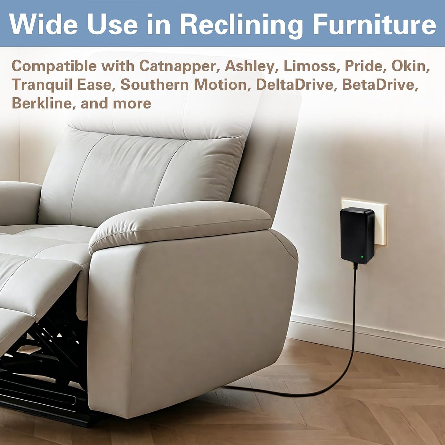 Power Recliner ZBPOWER Wall Power Supply Model ZB-H290020A-6L 29V 2A Wall Switching Adapter for Electric Sofa Lift Chairs