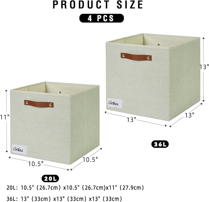 Collapsible Fabric Storage Cube Bins - Image 2