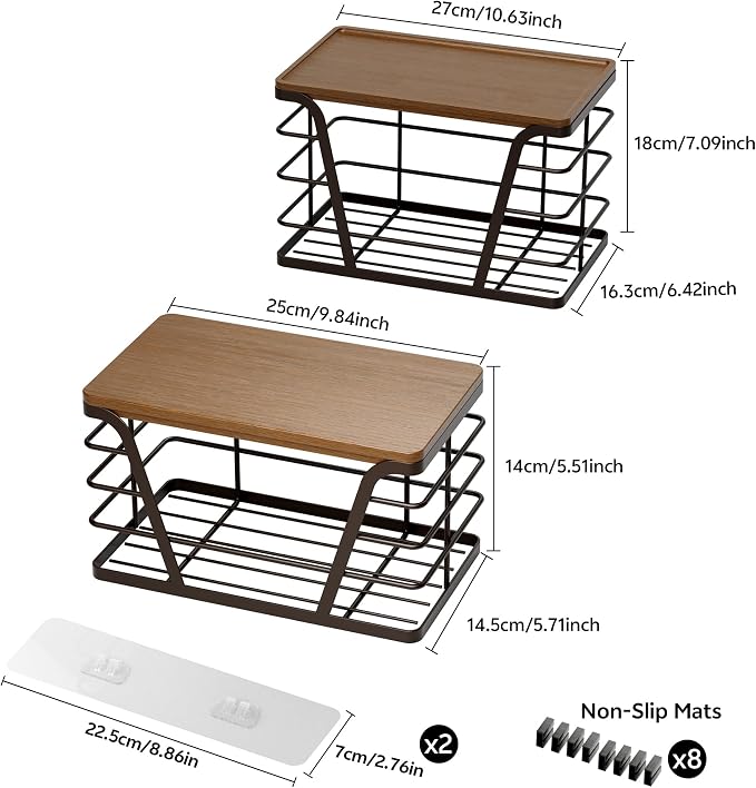 2 Pack Stackable Kitchen Organization, Counter Organizers and Pantry - Image 2