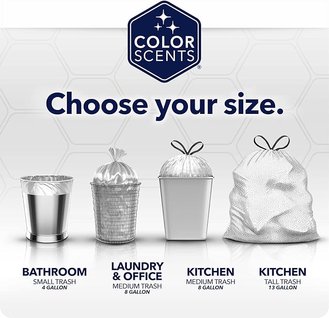 Color Scents Tall Kitchen Trash Bags - Image 5