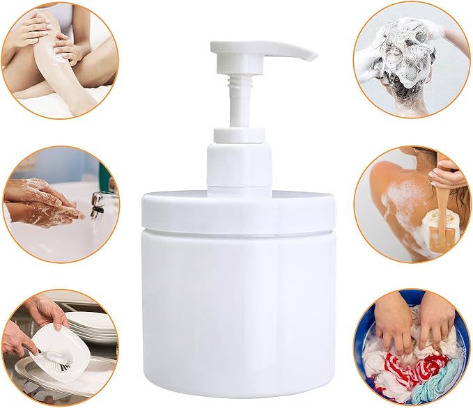 Cosywell Pump Bottle Dispenser Plastic Pump Bottles Refillable Bottles Wide - Image 6