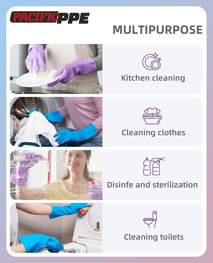 PACIFIC PPE 2 Pairs Dishwashing Cleaning Gloves - Image 6