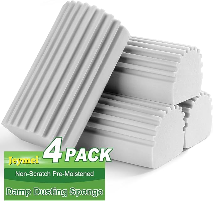 4-Pack Damp Clean Duster Sponge, Sponge Cleaning Brush, Duster - Image 7