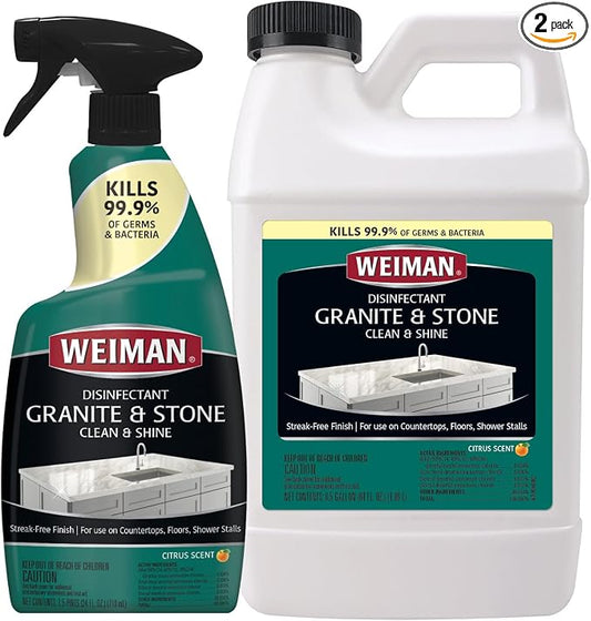Weiman Disinfecting Granite Cleaner & Polish Value Pack - 24 oz Spray Bottle by Weiman