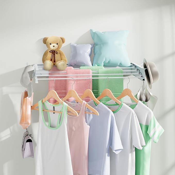 BAKON Clothes Drying Rack Wall Mounted 40", Laundry Clothes Drying Rack - Image 7