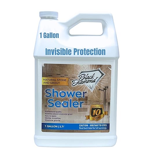 Natural Stone and Grout Penetrating Shower Sealer. Marble, Granite Travertine by BlackDiamondStoneworks
