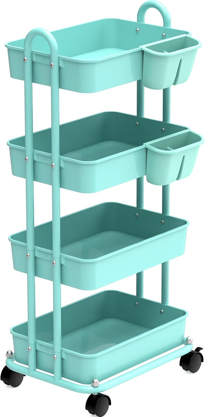 Simple Houseware 4-Tier Multifunctional Rolling Utility Cart by SimpleHouseware