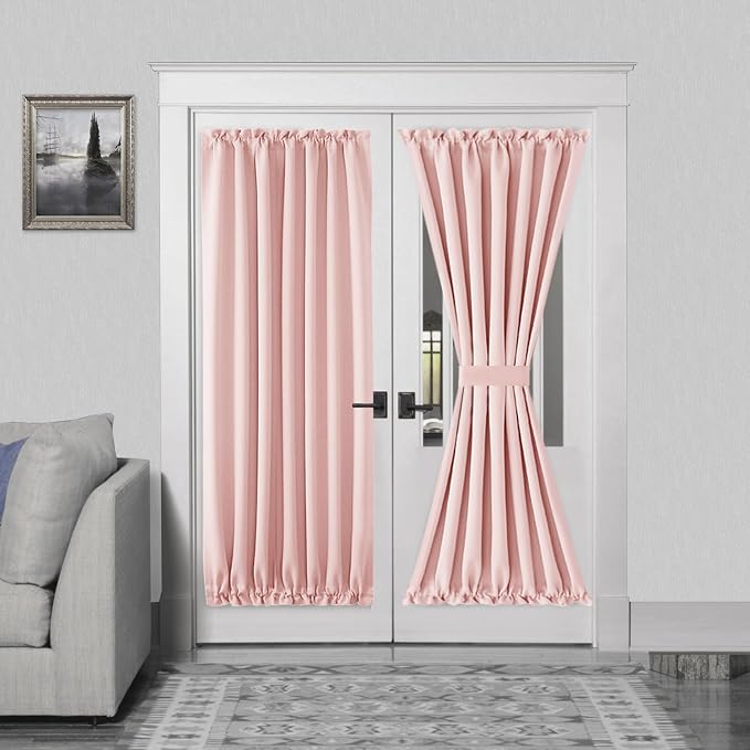 DWCN French Door Curtains – Rod Pocket Thermal Blackout Curtain by DWCN