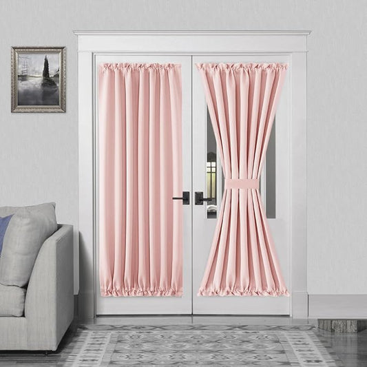 DWCN French Door Curtains – Rod Pocket Thermal Blackout Curtain by DWCN