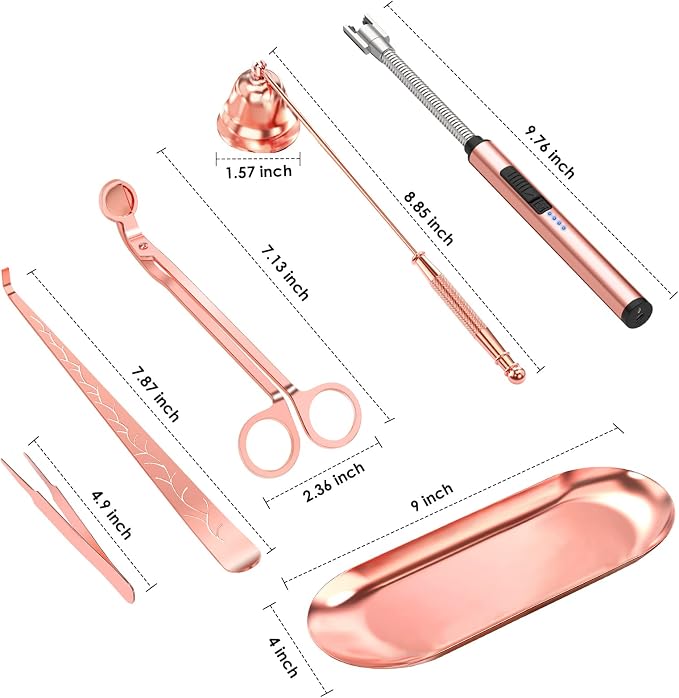 6 in 1 Candle Accessory Set, Candle Wick Trimmer Cutter, Candle Wick Dipper - Image 6