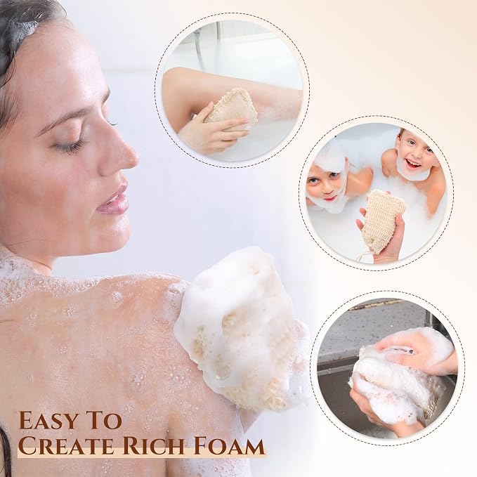Rtteri 150 Pcs Soap Exfoliating Bag, Natural Sisal Soap Pouch Saver Body Shower - Image 5