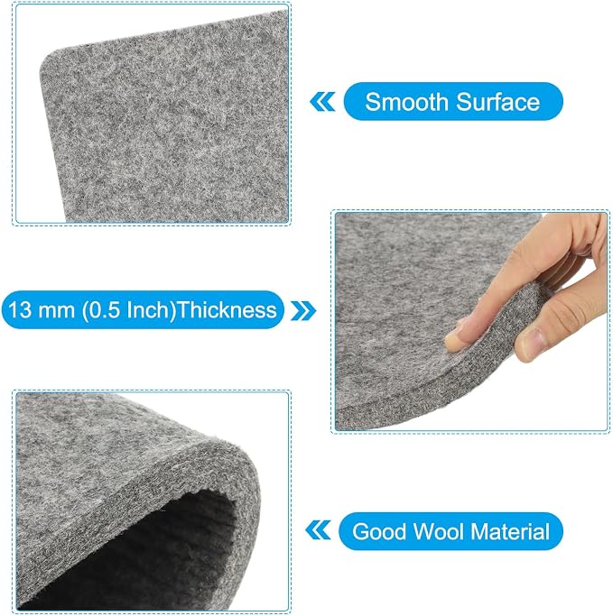 PATIKIL Wool Pressing Mat, 13.5" x 13.5" Wool Ironing Pad Blanket 0.5" - Image 3