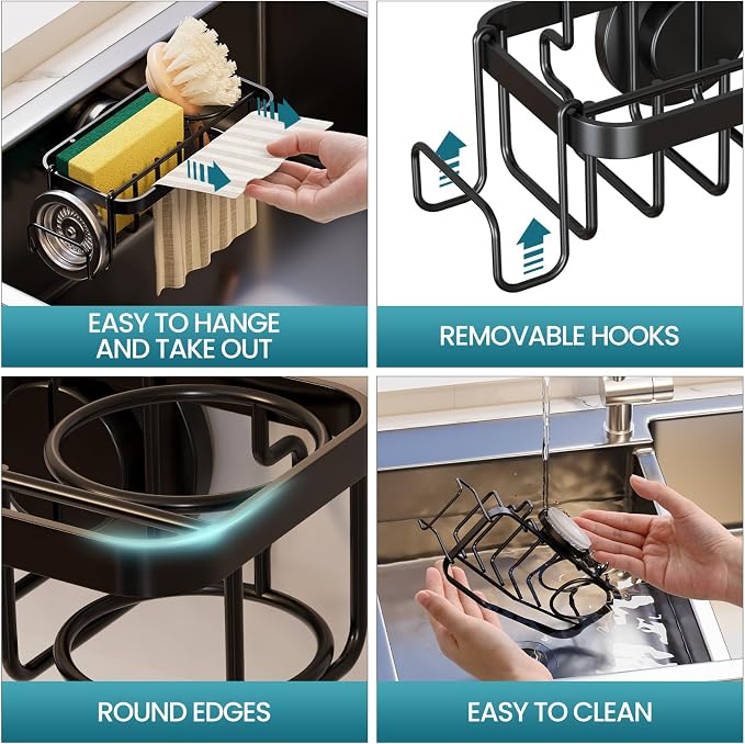 TAILI 4-in-1 Sponge Holder for Kitchen Sink - Image 7