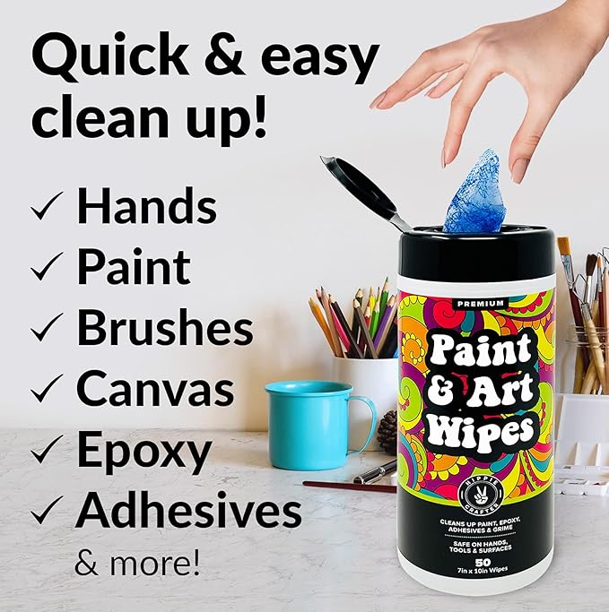 Paint and Art Wipes, Heavy-Duty Cleaner - Image 2