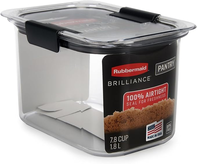 Rubbermaid Brilliance Pantry Airtight Food Storage Container, BPA-Free 7.8 Cup by Rubbermaid