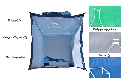 YOUNG DA Reusable Recycle Bags, 3-Piece Separate Recycling Bin Set - Image 6