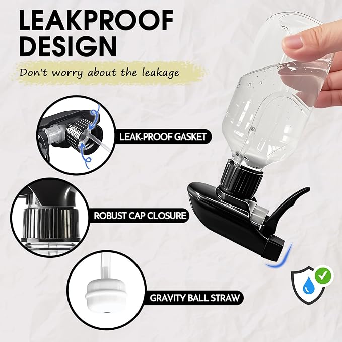 AMORIX Plastic Spray Bottles 2 Pack 360° Water Spray Bottle - Image 6