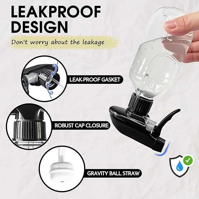2 Packs Plastic Spray Bottles 360°Water Spray Bottle - Image 6