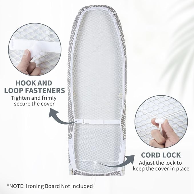 Seiritex Over The Door Ironing Board Cover 14 x 42 inch, Thick Padding and Heat - Image 2