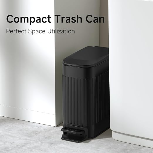 TIPGO Slim Bathroom Trash Can - Image 2