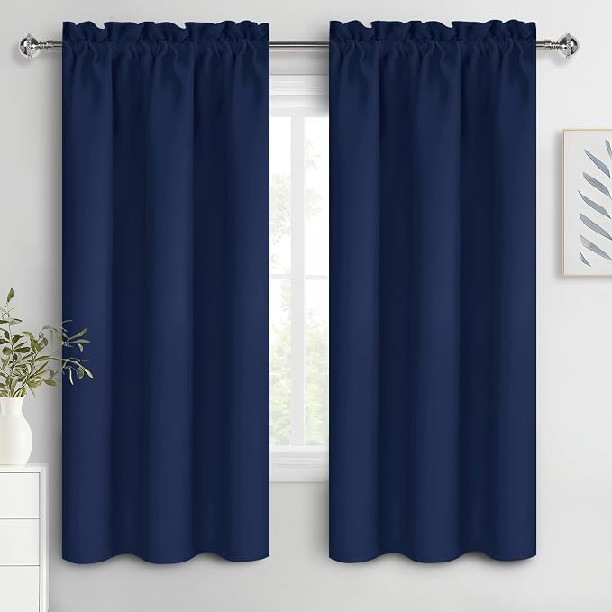 DWCN Navy Blue Blackout Curtains by DWCN