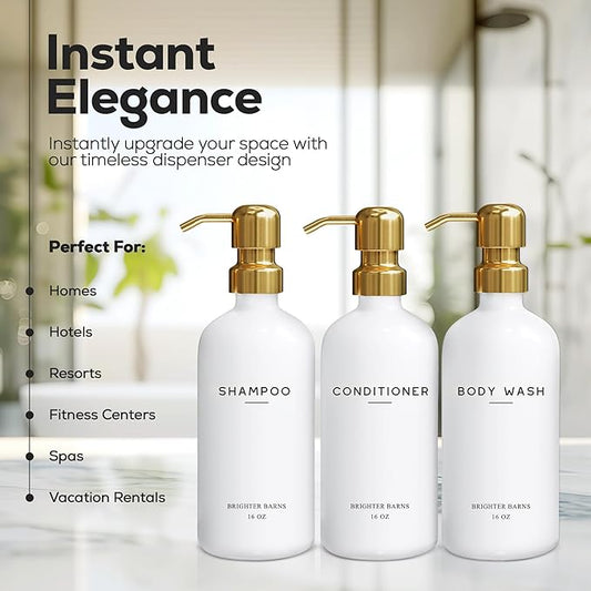 Luxury Shampoo and Conditioner Dispenser Set by Brighter Barns - Image 2