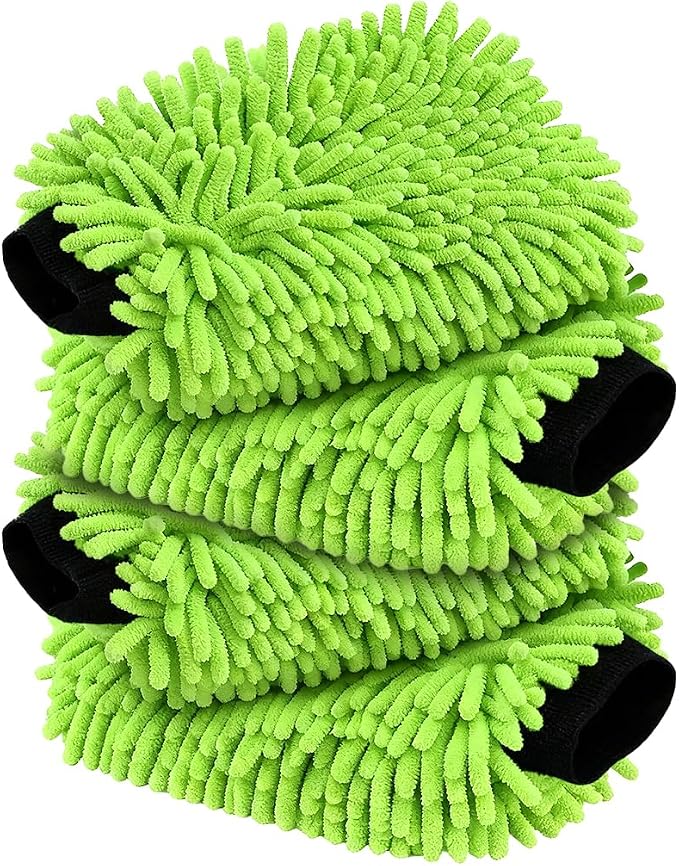 Car Wash Mitt Microfiber, Premium Chenille Microfiber Wash Car Mitts Sponge by Unknown