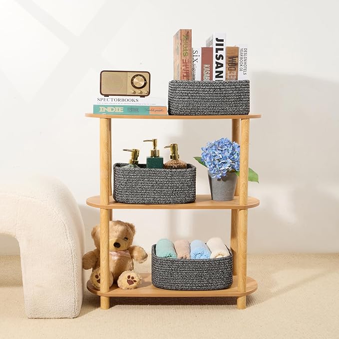 Small Storage Baskets for Organizing | Closet Organizer Bins | Shelf Toy Basket - Image 6