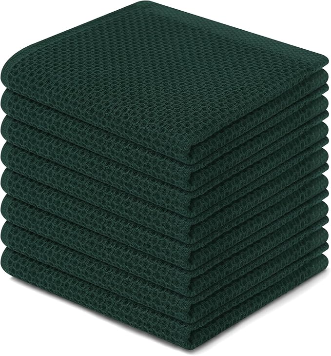 Homaxy 100% Cotton Waffle Weave Kitchen Dish Cloths, Ultra Soft Absorbent Quick by Homaxy