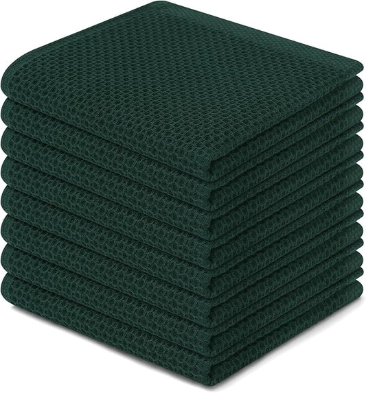 Homaxy 100% Cotton Waffle Weave Kitchen Dish Cloths, Ultra Soft Absorbent Quick by Homaxy
