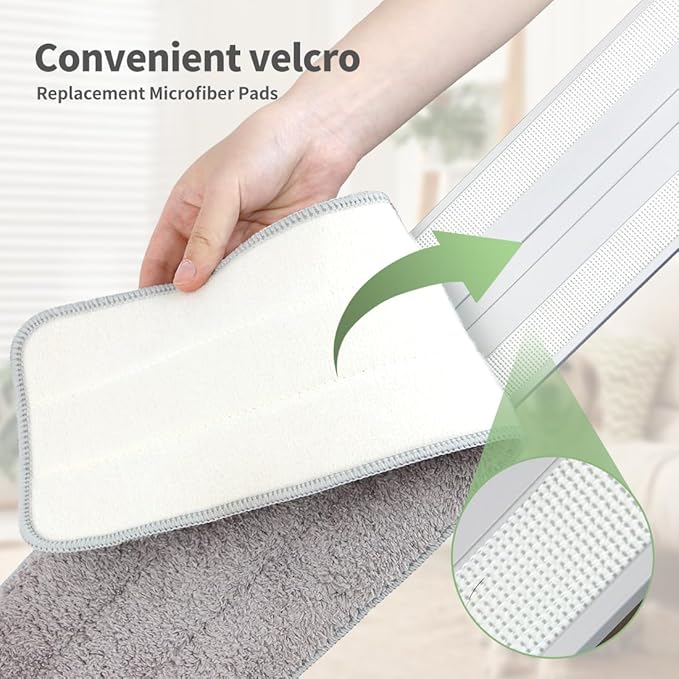 CQT Commercial Flat Microfiber Floor Mop Cleaning System 18" Inch Wet Dry and - Image 5