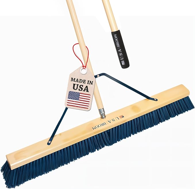 36" Heavy Duty Outdoor Push Broom by USABroom-HighQuality