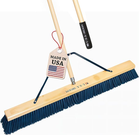 36" Heavy Duty Outdoor Push Broom by USABroom-HighQuality