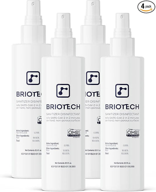BRIOTECH Sanitizer Disinfectant Hypochlorous Spray, Kill 99.99% of Viruses & by BRIOTECHUSA