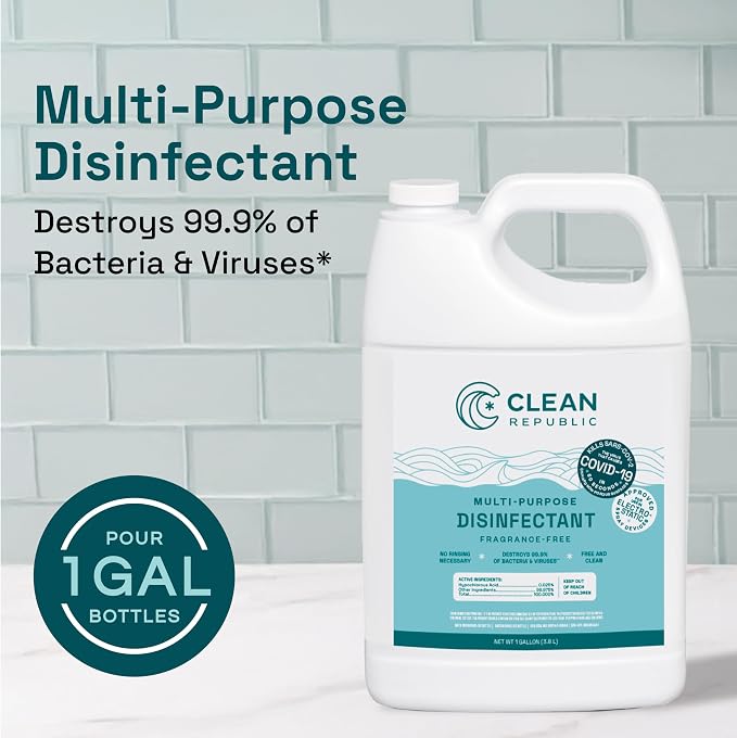 Clean Republic Multi-Purpose Disinfectant Cleaner, 1 Gallon Bottle - Image 2
