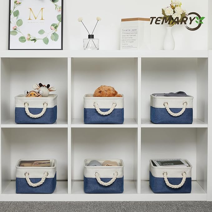 Temary Small Storage Baskets for Shelves, Fabric Storage Bins - Image 5