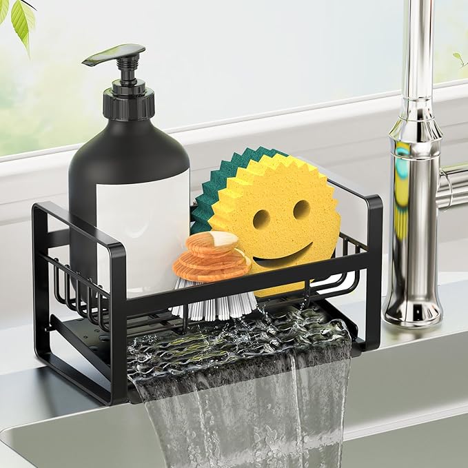 Sponge Holder for Kitchen Sink, Stainless Steel Kitchen Sink Organizer by Kontoyo