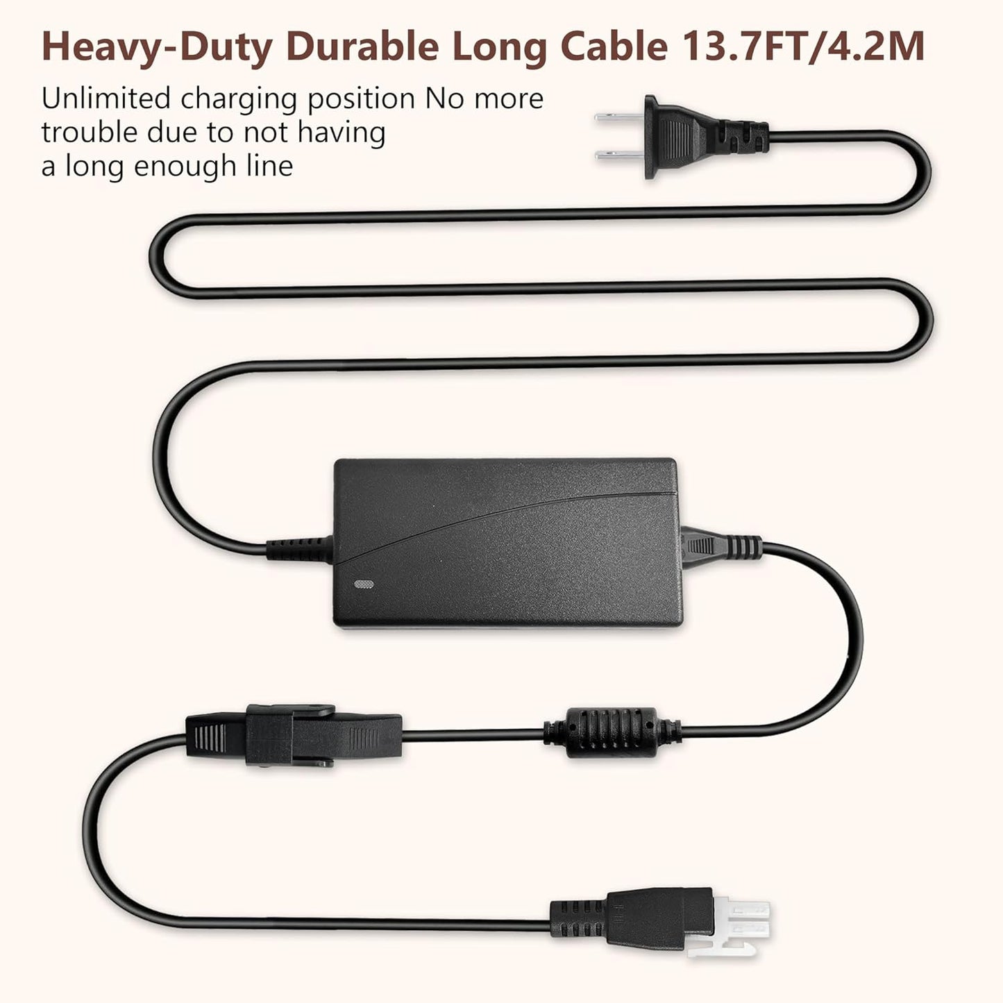 Adjustable Bed Parts Replacement Switching Power Supply, 29v Adjustable Bed Base Recliner Power Supply Compatible for Ergo, Extend, Sealy Ease, Electric Bed Replacement Parts, 13.7 FT Cord