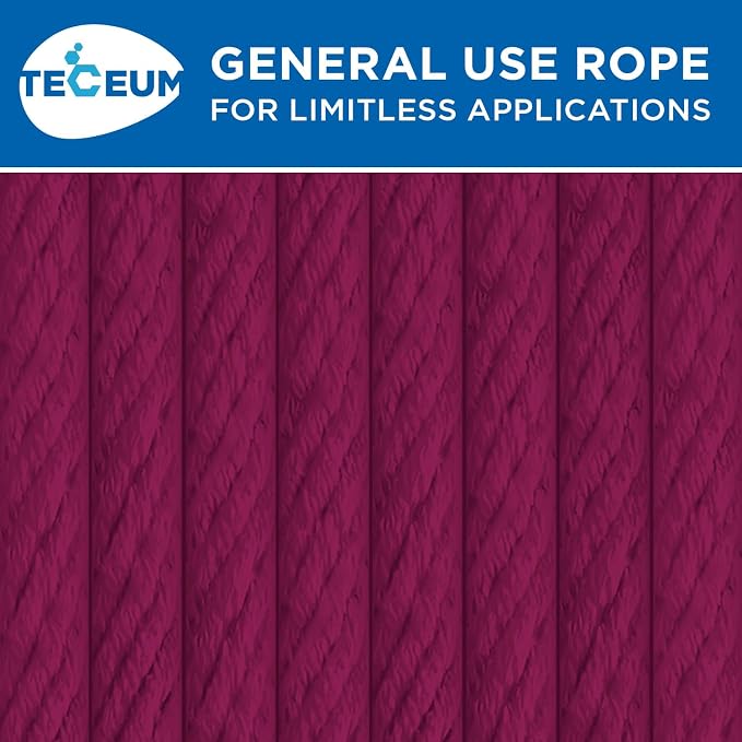 TECEUM Cotton Rope 3/16” – 100 FT – Strong All-Purpose Braided Rope – Natural - Image 9