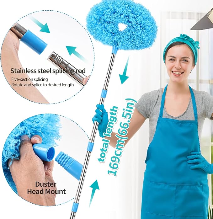 Ceiling Fan Cleaner Duster Reusable Microfiber Removable Duster - Image 5