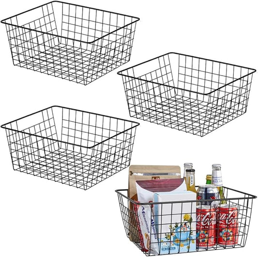 Kitchen Wire Baskets Farmhouse Decor Metal Food Storage Organizer, Household by Aeggplant