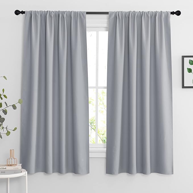 RYB HOME Blackout Curtains for Small Window, Thermal Insulated Kitchen Curtains by RYBHOME